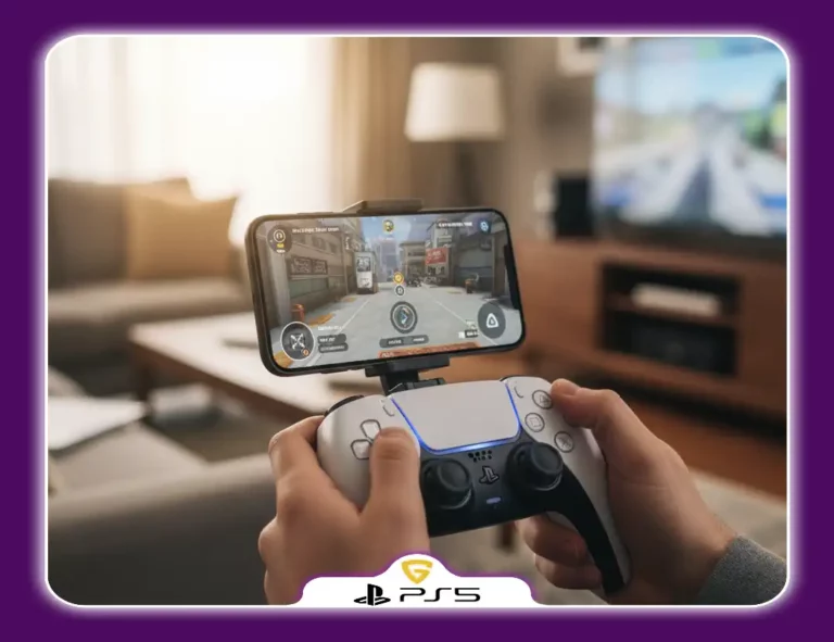 اتصال دسته PS5 به گوشی