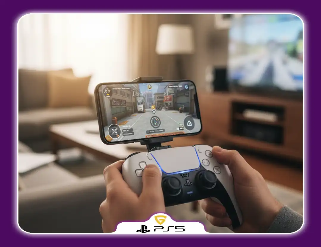 اتصال دسته PS5 به گوشی