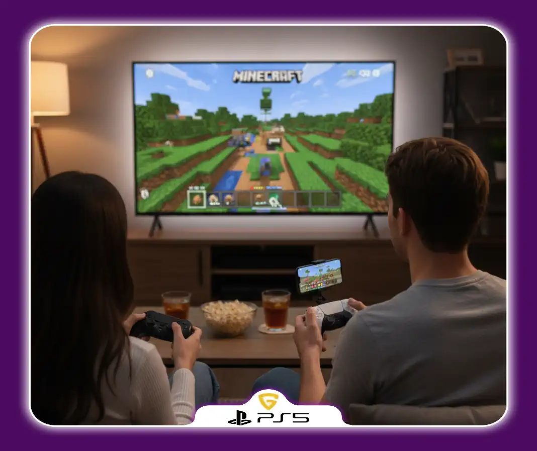 چطور در ماینکرفت PS4 و PS5 دونفره بازی کنیم؟